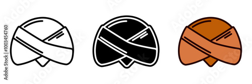Traditional Hats Icon, culturally significant headwear worn during ceremonies or daily life, often handcrafted and reflecting regional Indonesian styles.
