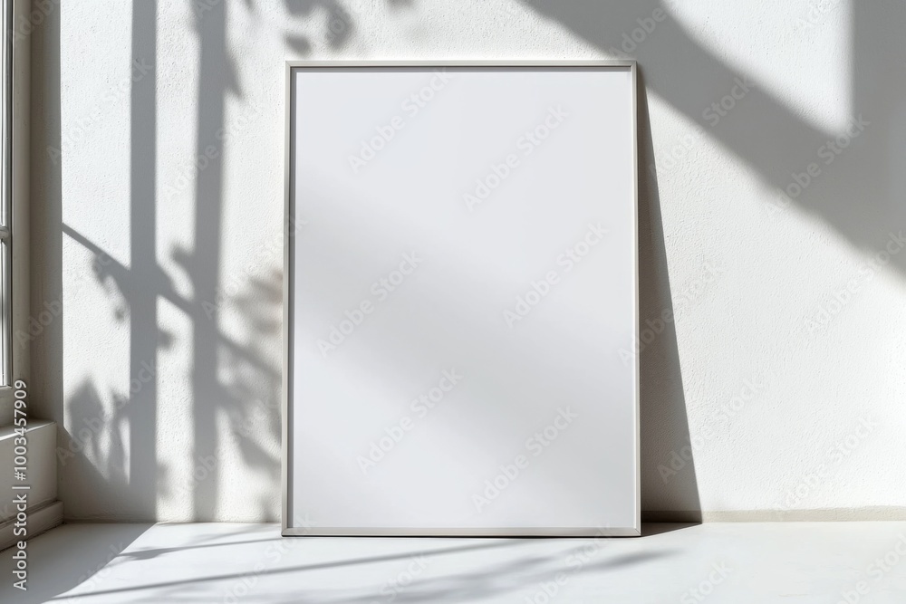 A3 Poster Mockup on White Background created with Generative AI A3 Poster Mockup on White Background created with Generative AI