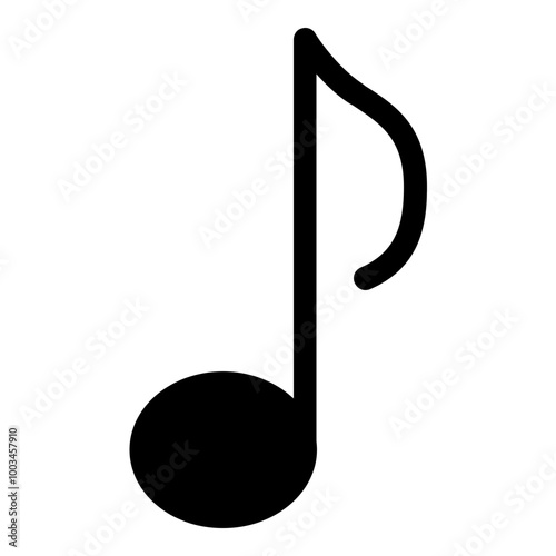 Note Music Simple Solid Icon