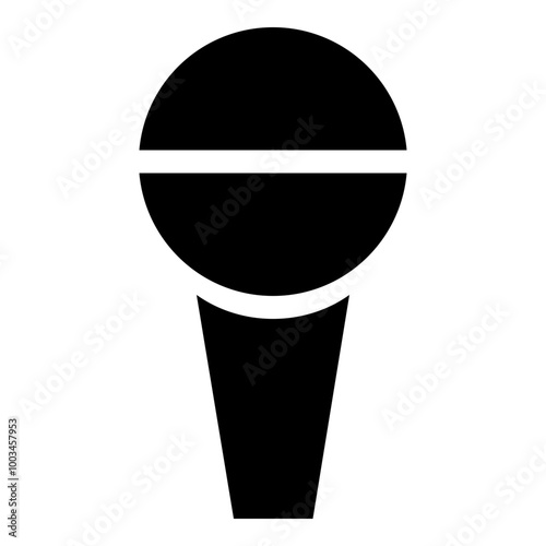 Karaoke Simple Solid Icon