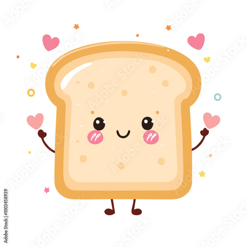 Bread Food Eat Meal Cuisine Animation Kawaii Character
