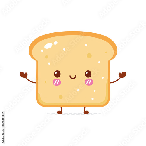 Bread Food Eat Meal Cuisine Animation Kawaii Character
