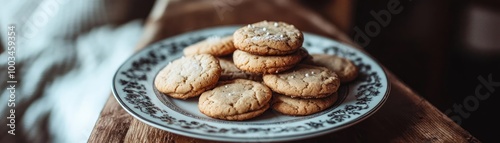 A delicious plate of freshly baked cookies, perfect for any occasion, showcasing homemade goodness and inviting aroma.