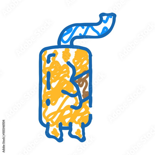 exhaust pipe doodle icon sketch vector. exhaust pipe sign. isolated symbol illustration