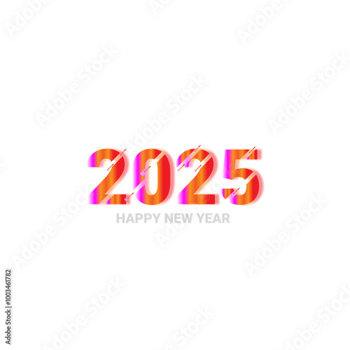 Happy New Year celebration vector card 2025