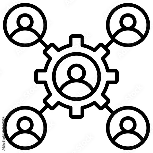 Stakeholder Icon Outline Icon