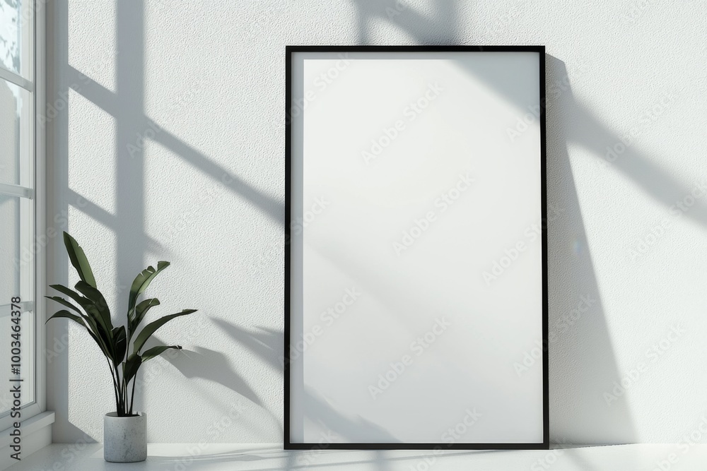 A3 Poster Mockup on White Background created with Generative AI A3 Poster Mockup on White Background created with Generative AI