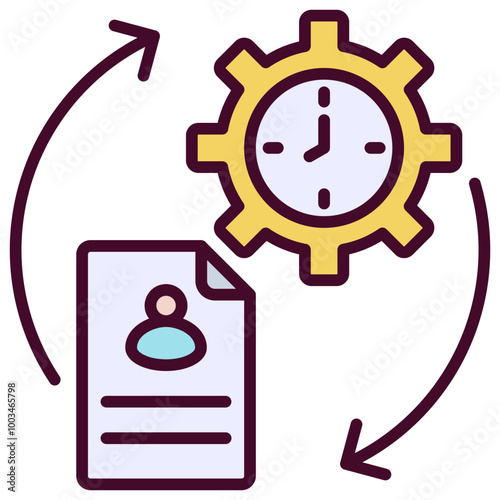 Utilization Icon Outline Color Icon