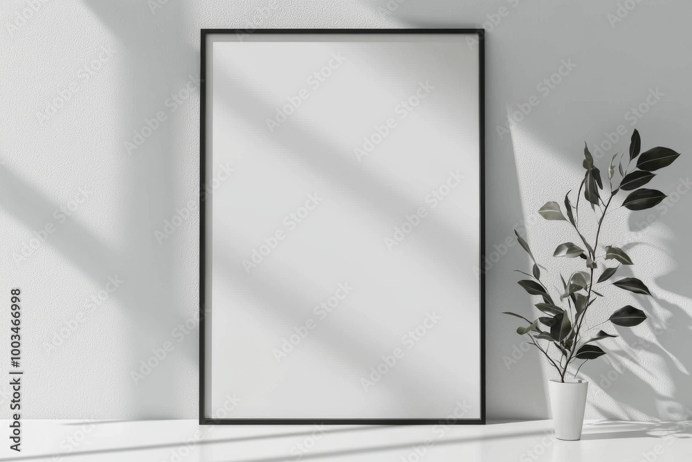 A3 Poster Mockup on White Background created with Generative AI A3 Poster Mockup on White Background created with Generative AI