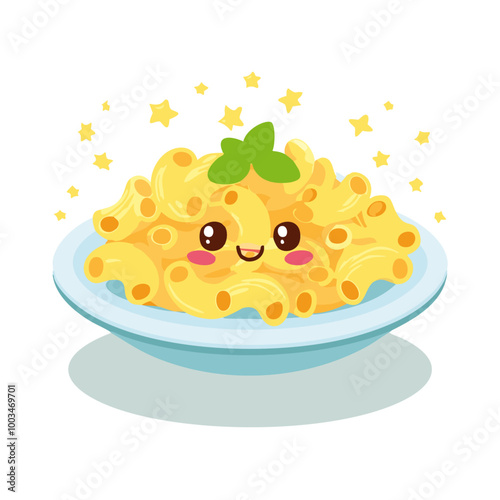 Macaroni Pasta Food Eat Meal Cuisine Animation Kawaii Character
