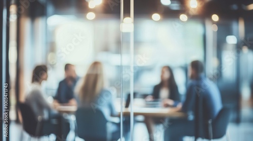 Business Meeting in Modern Office Space