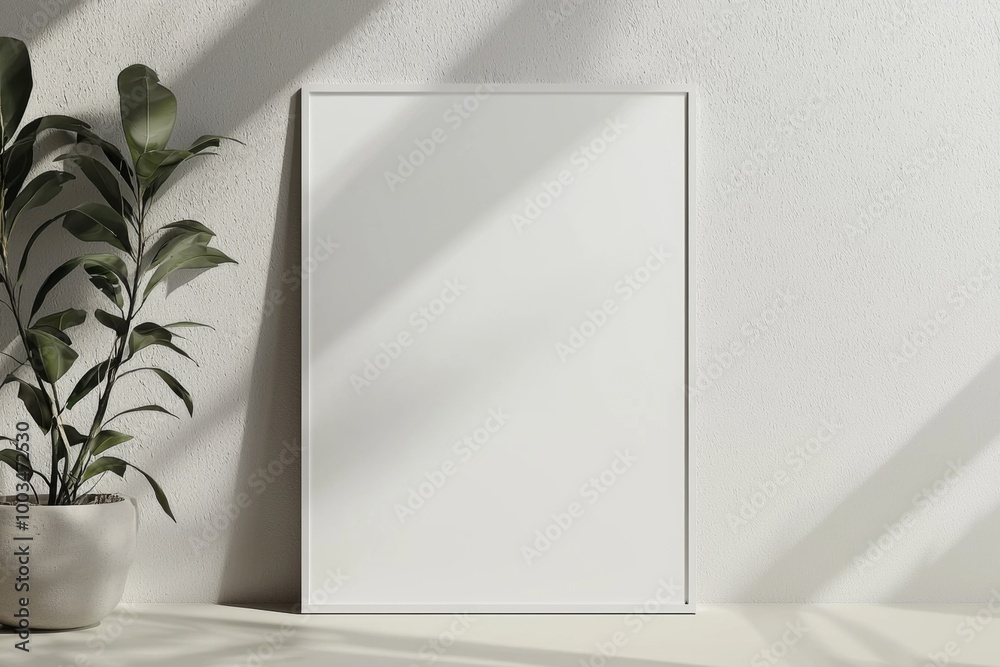 A3 Poster Mockup on White Background created with Generative AI A3 Poster Mockup on White Background created with Generative AI