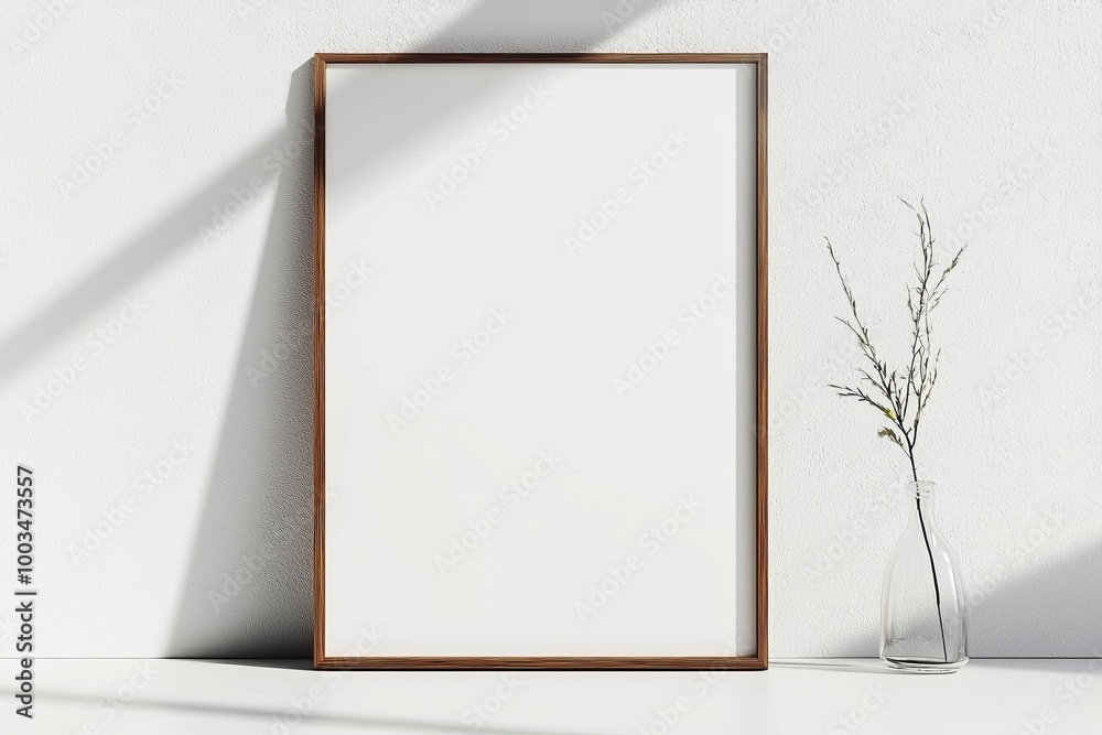 A3 Poster Mockup on White Background created with Generative AI