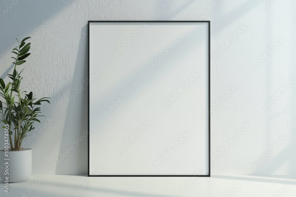 A3 Poster Mockup on White Background created with Generative AI
