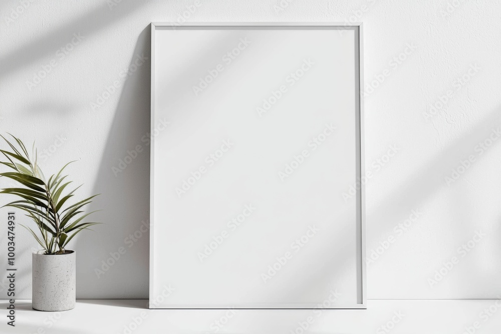 A3 Poster Mockup on White Background created with Generative AI A3 Poster Mockup on White Background created with Generative AI
