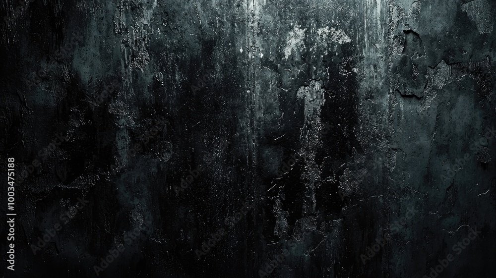 Dark, Cracked and Textured Wall Surface Dark, Cracked and Textured Wall Surface