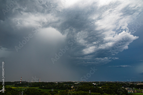 積乱雲からの降水雲