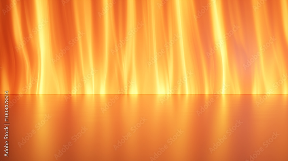 a wall of shimmering, orange flames that resemble a curtain. a wall of shimmering, orange flames that resemble a curtain.