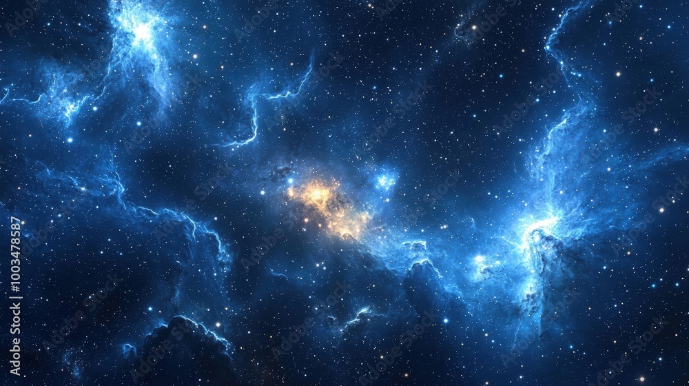 Obraz premium Cosmic clouds glow in space