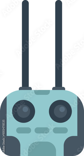 Modern drone remote control with two antennae, designed for controlling unmanned aerial vehicles for photography and videography