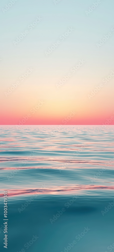 Obraz premium Pink sky over calm water