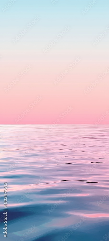 Obraz premium Pink sky over calm water