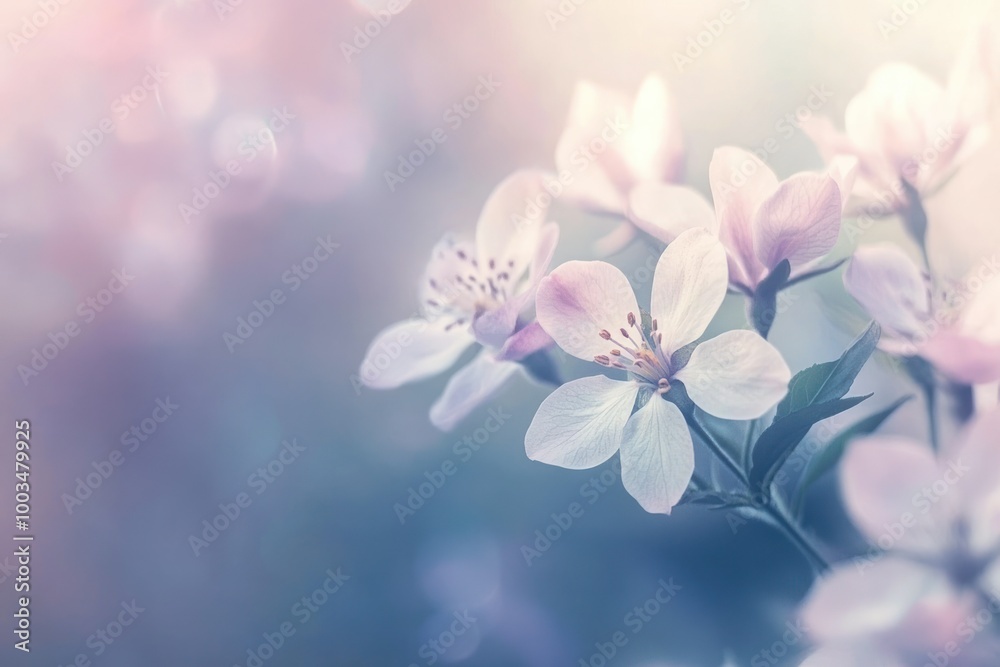 Delicate Pink Blossoms in Soft Ambient Light Delicate Pink Blossoms in Soft Ambient Light