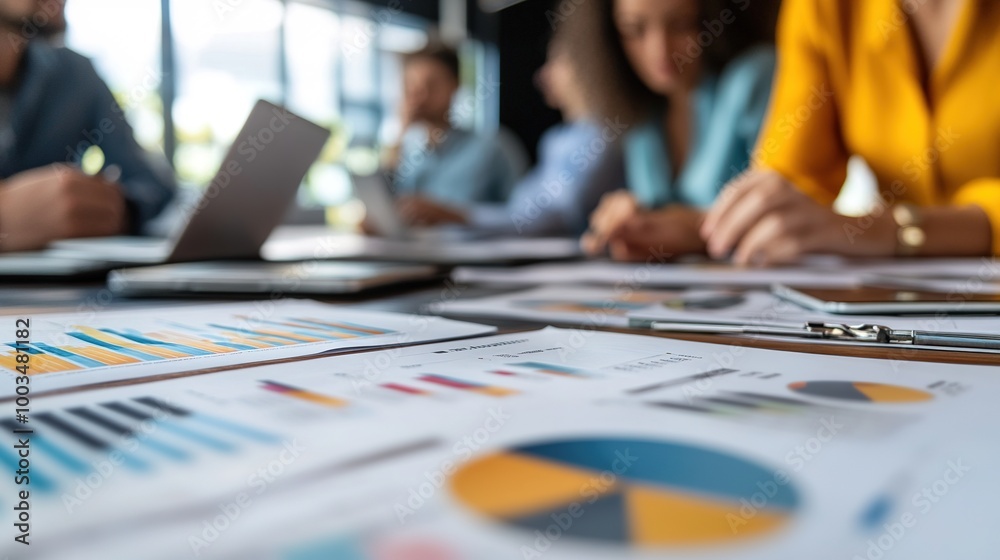 Business Meeting with Charts and Graphs Business Meeting with Charts and Graphs