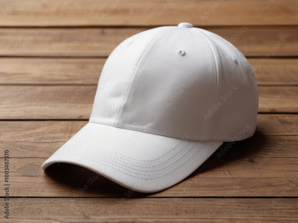 White baseball cap isolated on white background. Baseball cap mockup design White baseball cap isolated on white background. Baseball cap mockup design