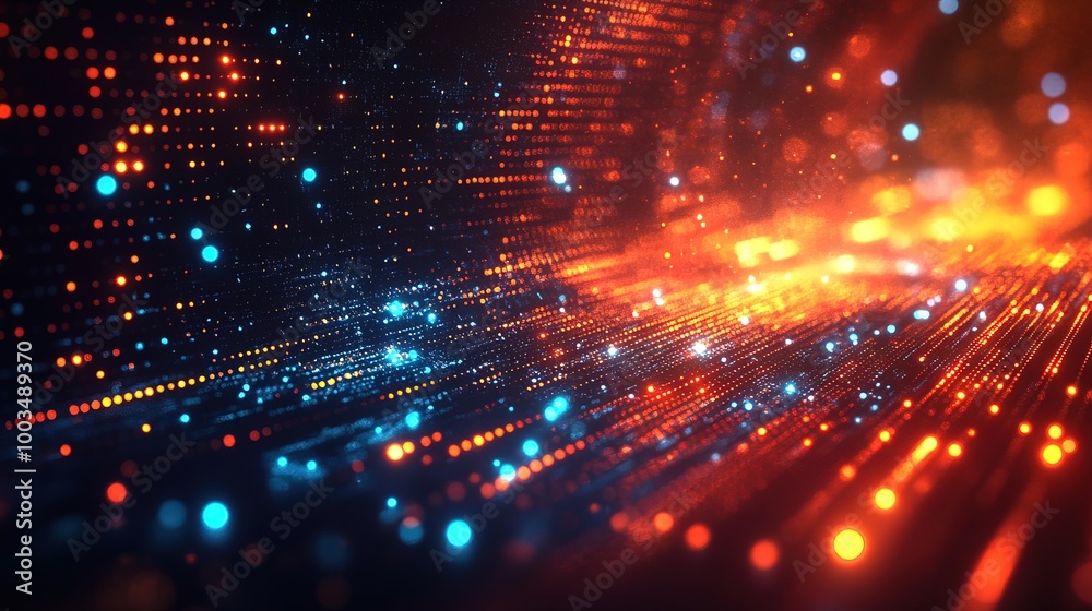 Fototapeta premium Dynamic abstract technology background illustration 