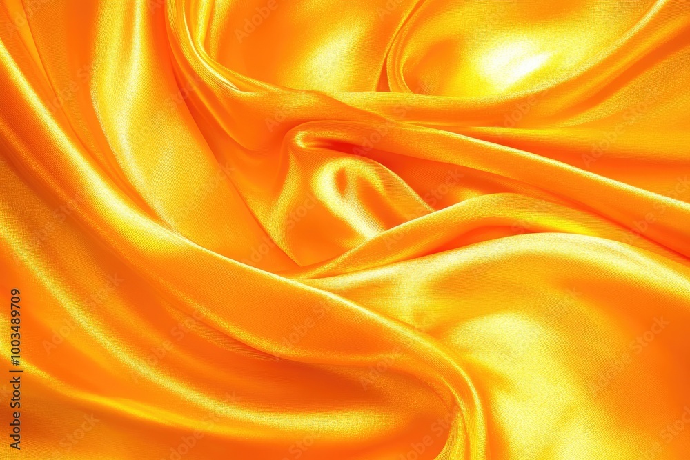 Glossy Orange Silk Fabric for Design Projects