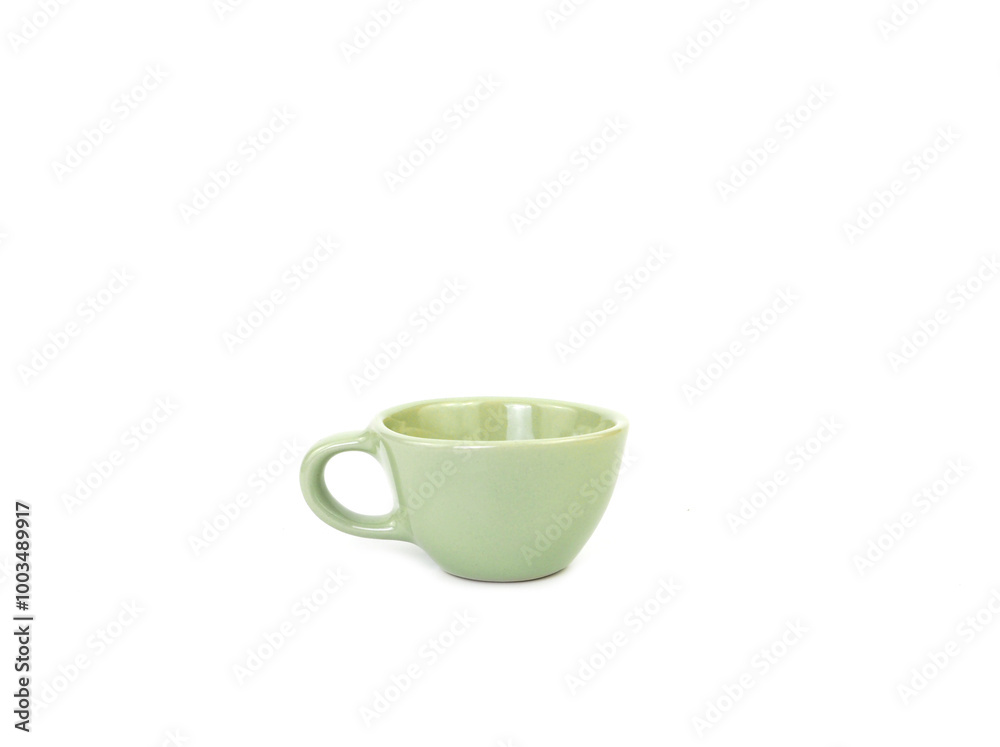 Empty light-green isolated on white background. Use for home or restaurant, food design. Concept kitchen utensils and tableware. Side view.. Empty light-green isolated on white background. Use for home or restaurant, food design. Concept kitchen utensils and tableware. Side view..
