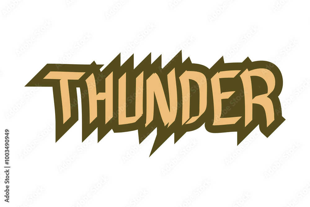 Fototapeta premium This is an orange and black gravity thunder text design suitable for banner designs, comics, content, videos, text effects, t-shirts, stickers, gaming, advertisements, magazines and others.