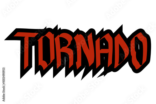 This is red and black tornado gravity text, suitable for designing stickers, banners, advertisements, t-shirts, comics, video texts, magazines, wallpapers and others