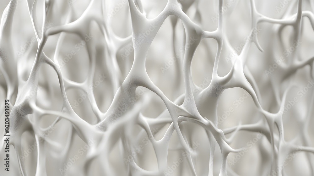 Obraz premium Abstract White Organic Network Texture Background