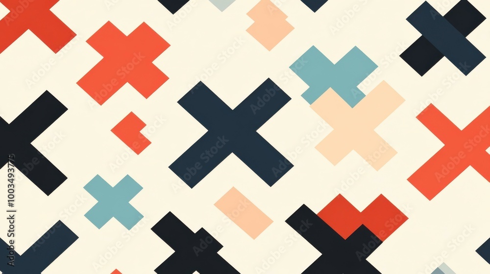 A chic flat design showcasing a seamless plus pattern, perfect for enhancing your creative projects with style. A chic flat design showcasing a seamless plus pattern, perfect for enhancing your creative projects with style.