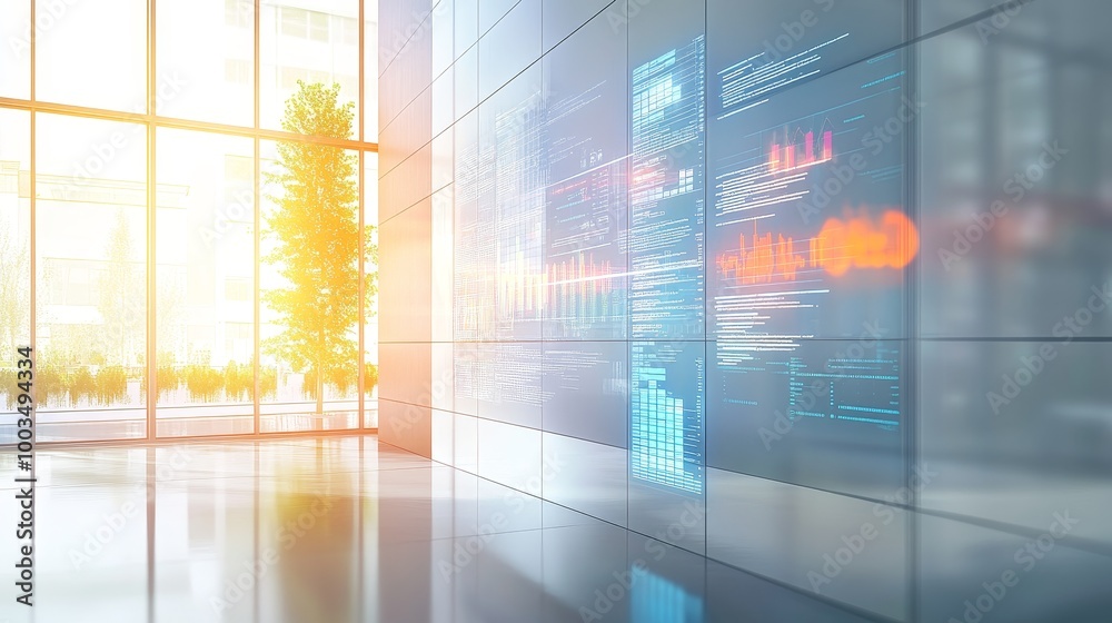 Modern Project Management Flowcharts and Analytics in Bright Workspace with Natural Light Modern Project Management Flowcharts and Analytics in Bright Workspace with Natural Light
