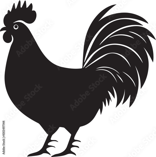 silhouette of a rooster