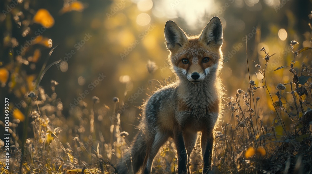 Naklejka premium red fox in the wild