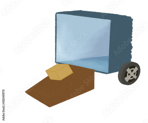 Plakat simple machine incline plane