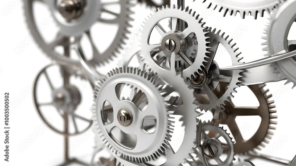 Interlocking Metal Gears Mechanism Abstract Background Interlocking Metal Gears Mechanism Abstract Background