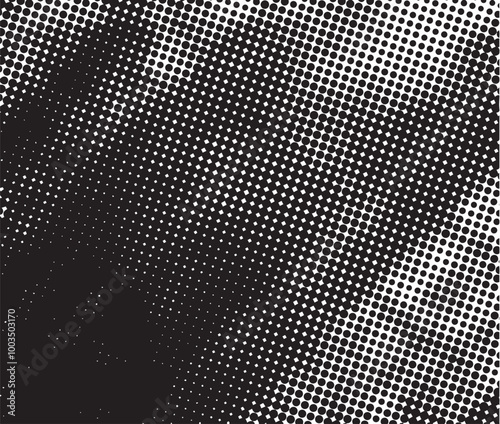 Abstract halftone black and white background