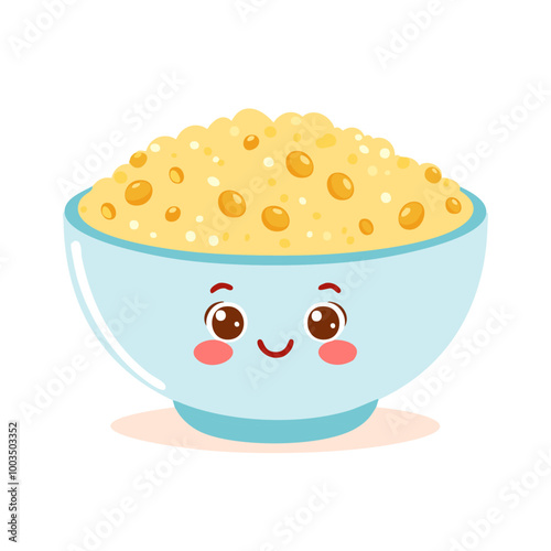 Cereal Food Eat Meal Cuisine Animation Kawaii Character

