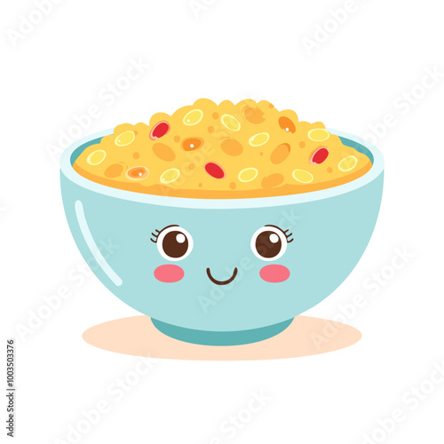 Cereal Food Eat Meal Cuisine Animation Kawaii Character
