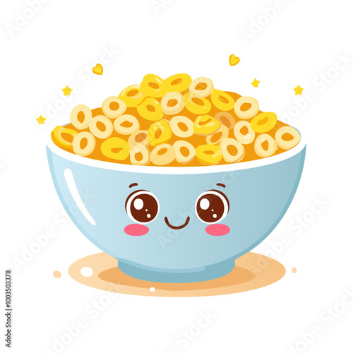 Cereal Food Eat Meal Cuisine Animation Kawaii Character
