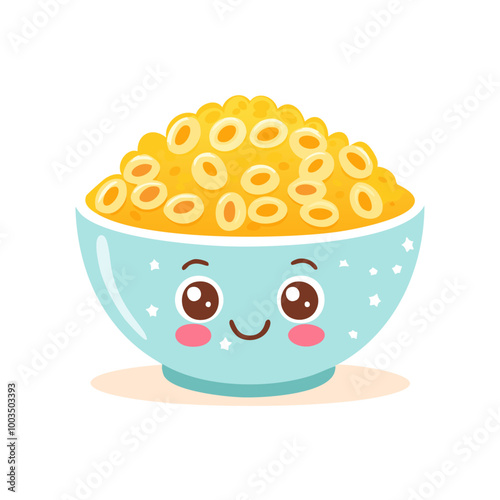 Cereal Food Eat Meal Cuisine Animation Kawaii Character
