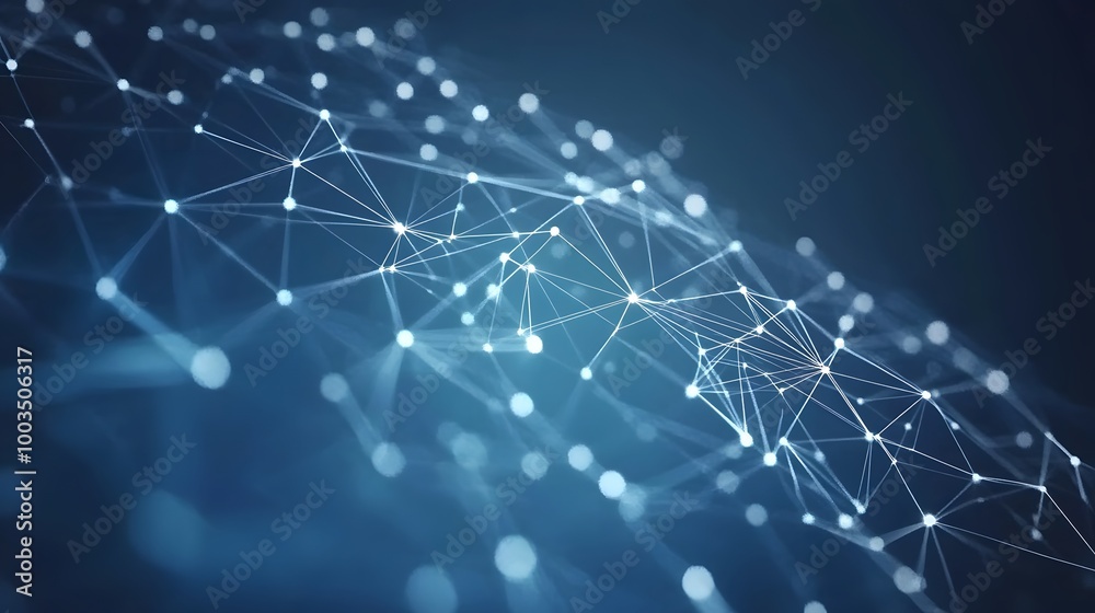 Obraz premium Abstract Blue Network Connection Background