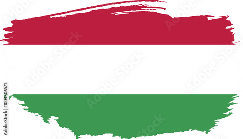 Hand drawn brush stroke flag of Hungary illustration on white background Free Download Hand drawn brush stroke flag of Hungary illustration on white background - GFXLoad