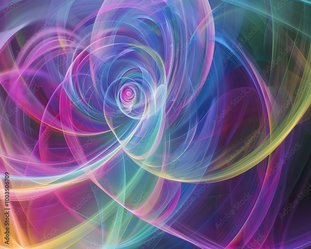 Iridescent Light Swirls in Infinite Loops
