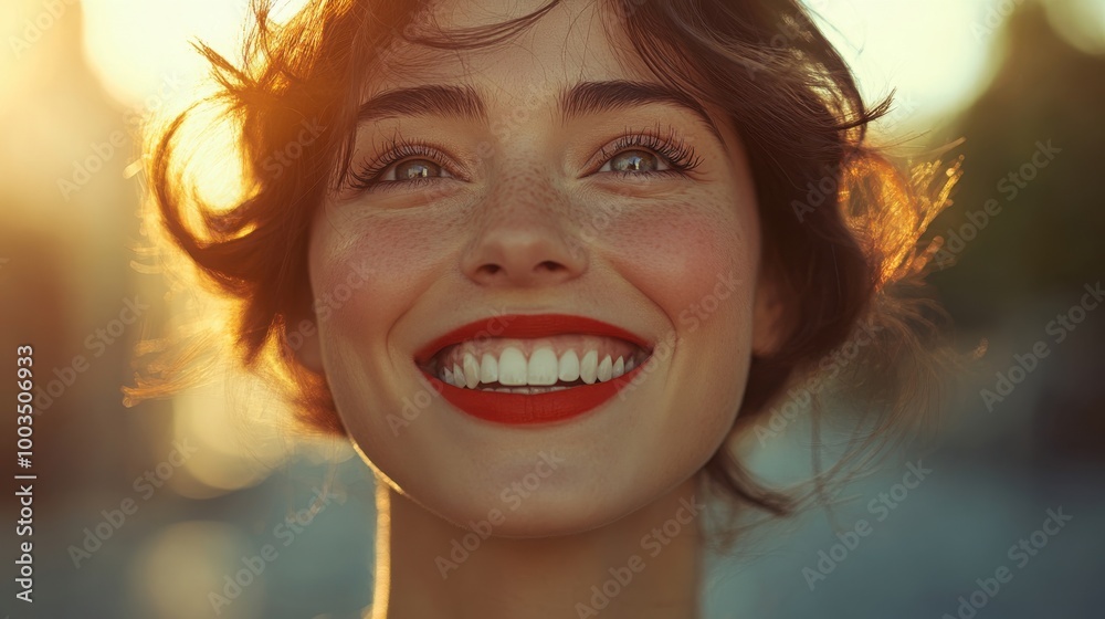 Radiant Smile of a Woman in Natural Light Radiant Smile of a Woman in Natural Light